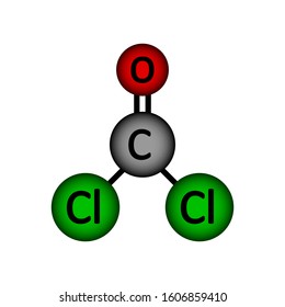 Phosgene Molecule Icon On White Background Stock Vector (Royalty Free ...