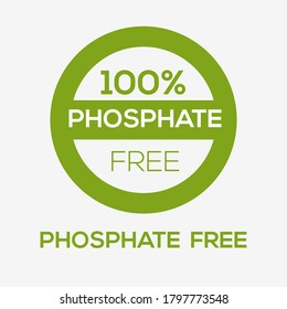 (Phosphate free) label sign, vector illustration.	