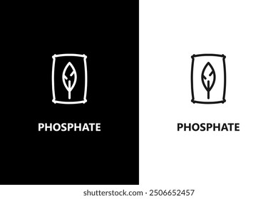 Phosphate sign or symbol. Phosphate package stamp or label. Organic food and cosmetics products. Vector icon