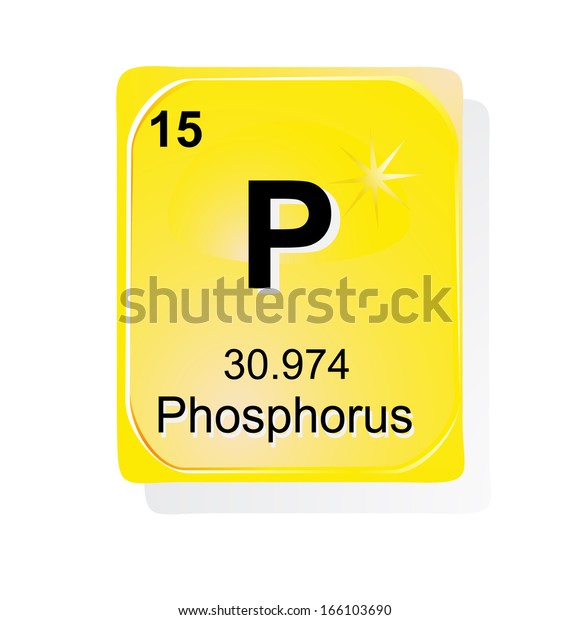 Phosphorus Chemical Element Atomic Number Symbol Stock Vector (Royalty ...