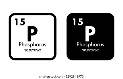 phosphorus icon set. vector template illustration  for web design