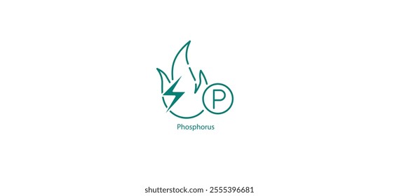 Phosphorus Icon: Phosphorus Vector Icon - Essential Mineral for Bone and Energy Health