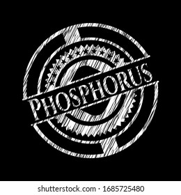 Phosphorus on chalkboard. Vector Illustration. Detailed.