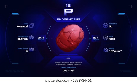 Phosphorus Parodic Table Element 15-Fascinating Facts and Valuable Insights-Infographic vector illustration design