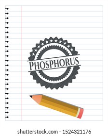 Phosphorus pencil draw. Vector Illustration. Detailed.