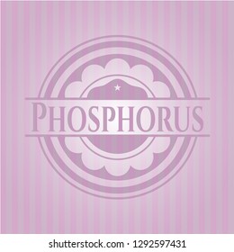 Phosphorus realistic pink emblem