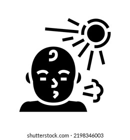 photic sneeze reflex glyph icon vector. photic sneeze reflex sign. isolated symbol illustration