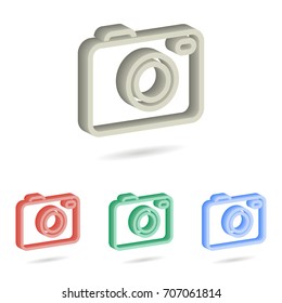 Photo - 3d isometric vector icons. Illustrations isolated for graphic and web design.