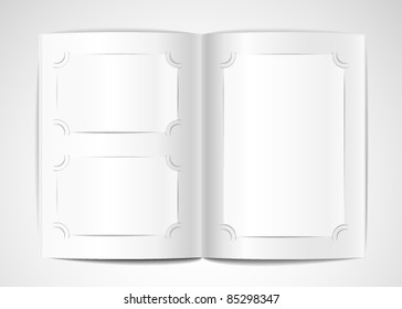 Photo album with blank photo cards