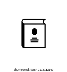 Photo Album. Flat Vector Icon illustration. Simple black symbol on white background. Photo Album sign design template for web and mobile UI element