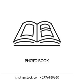 Photo Album Icon. Symbol Photo Book For Photo Services And Copy Centers.