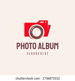 Photo Album logo hipster retro vintage vector template