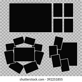 Photo album set of photo frames with white border 