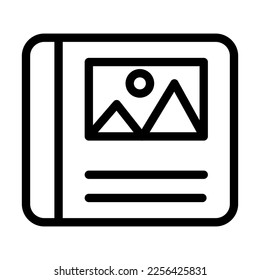 Photo Album Vector Line Icon Design