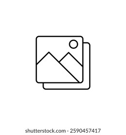 Photo Album vector line icon icons design