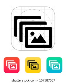 Photo Archive Icon. Vector Illustration.