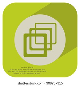 Photo archive icon. Vector illustration.