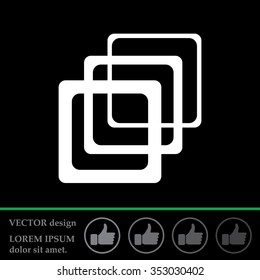 Photo archive icon. Vector illustration.