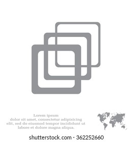 Photo archive icon. Vector illustration.