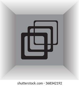 Photo archive icon. Vector illustration.