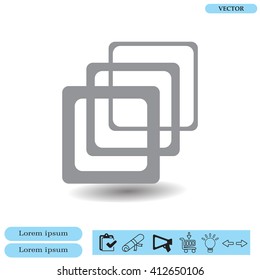 Photo archive icon. Vector illustration.