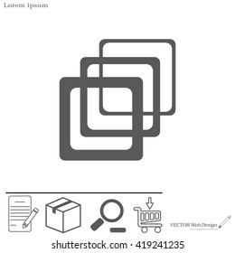 Photo archive icon. Vector illustration.