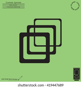 Photo archive icon. Vector illustration.