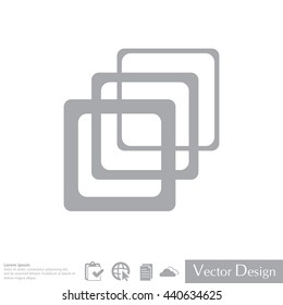 Photo archive icon. Vector illustration.