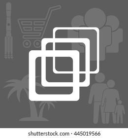 Photo archive icon. Vector illustration.