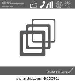 Photo archive icon. Vector illustration.