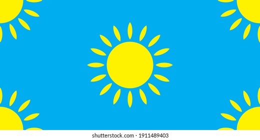 photo background with bright sun motif with a cool combination of blue

