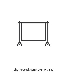 Icono de la línea de fondo de la foto. signo de estilo lineal para concepto móvil y diseño web. Icono del vector de contorno del soporte de fondo. Símbolo, ilustración del logotipo. Gráficos vectoriales