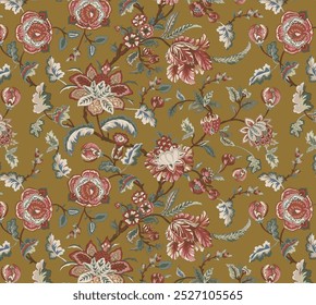 The photo is a background pattern featuring a floral motif on fabric. 
Tags: clothing, fabric, pattern, motif, flower