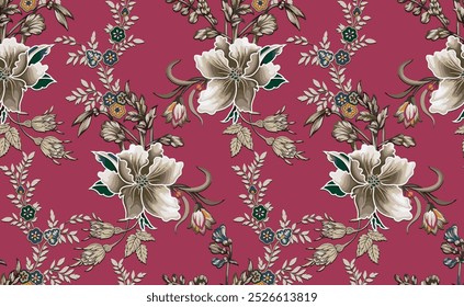 The photo is of a background pattern, possibly on fabric or wrapping paper. The design features a floral motif.