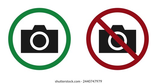 photo ban prohibit icon. Not allowed to tale photos. Forbidden camera