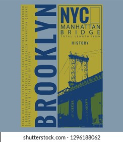 Photo based and  Typographic illustration of new york . tee shirt graphics. print. vector
