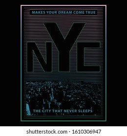 Photo based and Typographic illustration of new york . tee shirt graphics. print. vector
