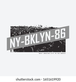 Photo based and Typographic illustration of new york . tee shirt graphics. print. vector
