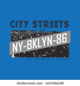 Photo based and Typographic illustration of new york . tee shirt graphics. print. vector
