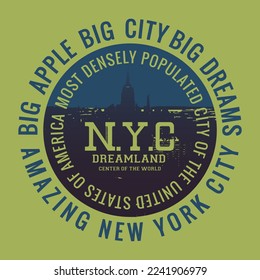 Photo based and Typographic illustration of new york . tee shirt graphics. print. vector
