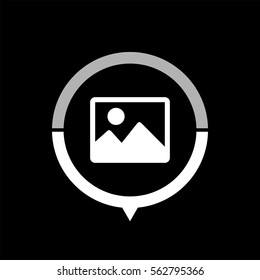 Photo  - black vector icon