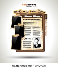 Photo Book Vintage Style Website Template
