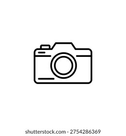 Photo booth camera icon logo design. Photography booth sign and symbol. Photo booth icon. Party and event snapshot machine.