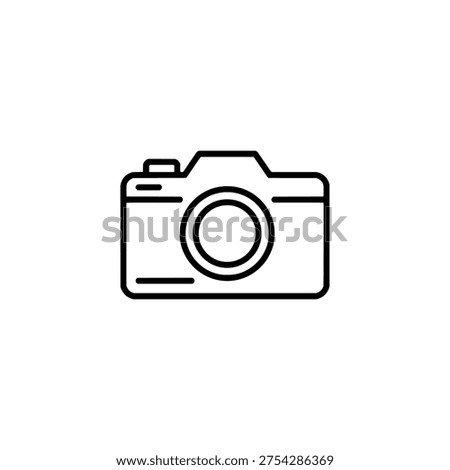 Photo booth camera icon logo design. Photography booth sign and symbol. Photo booth icon. Party and event snapshot machine.