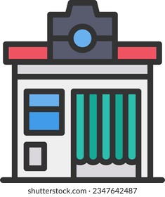 Photo Booth Icon image. Suitable for mobile application.