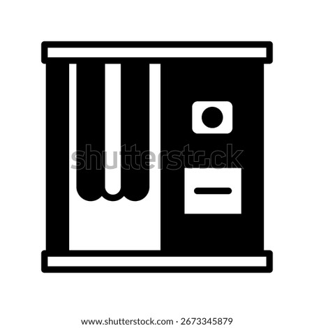 Photo Booth Icon Relate To Commerce, Shopping And Mall, Use For Modern Concept, Ui, Ux Web And App Development.