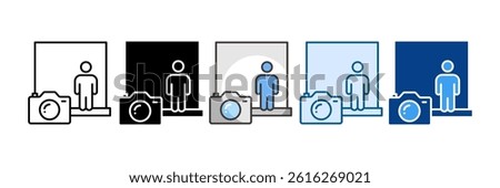 Photo Booth Icon Set Multiple Style Collection