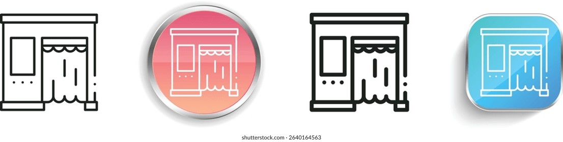 photo booth icon. Thin Linear, Regular and Button Style Design Isolated On White Background