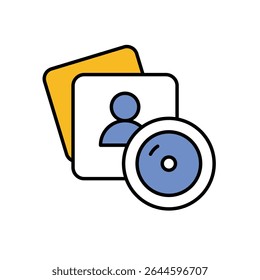 Ilustração de stock do vetor do ícone da cabine de foto