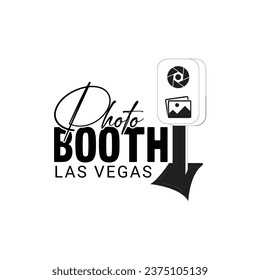 Photo Booth Las Vegas Icon and vector logo design.